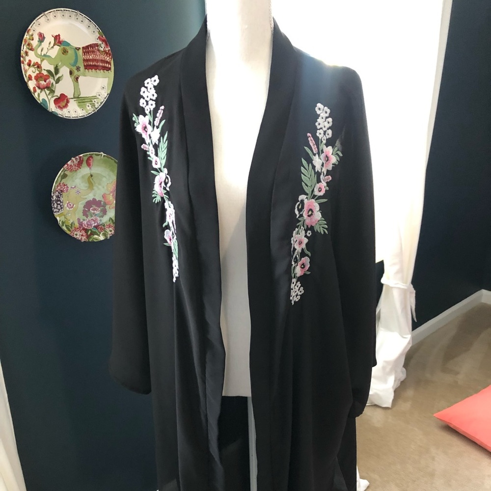 ASOS Curve Sheer Floral Duster